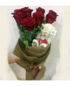 9 Roses Small Teddy