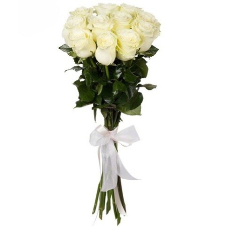 White Roses with Ribbon
