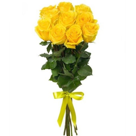 Yellow Roses with Ribbon