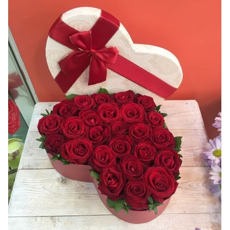 Heart Boxed Roses