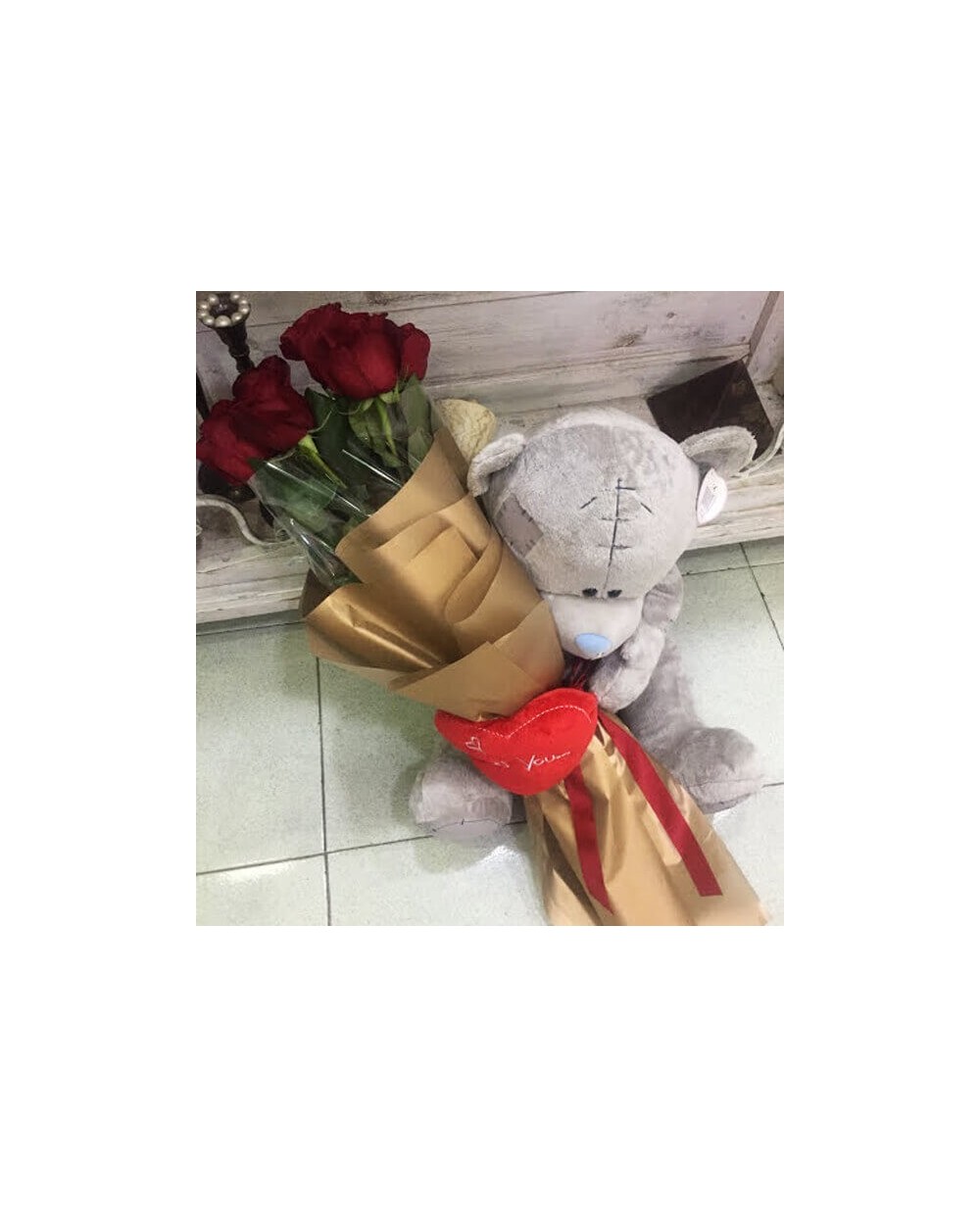 9 Roses Large Teddy