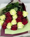 15 Red and White Roses