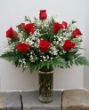 Red Roses and Gypsophila