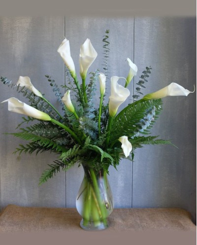 Calla lilies and Greens